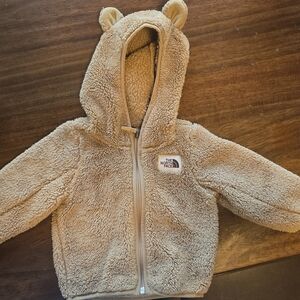 The North Face Tan Fleece Bear Hoodie